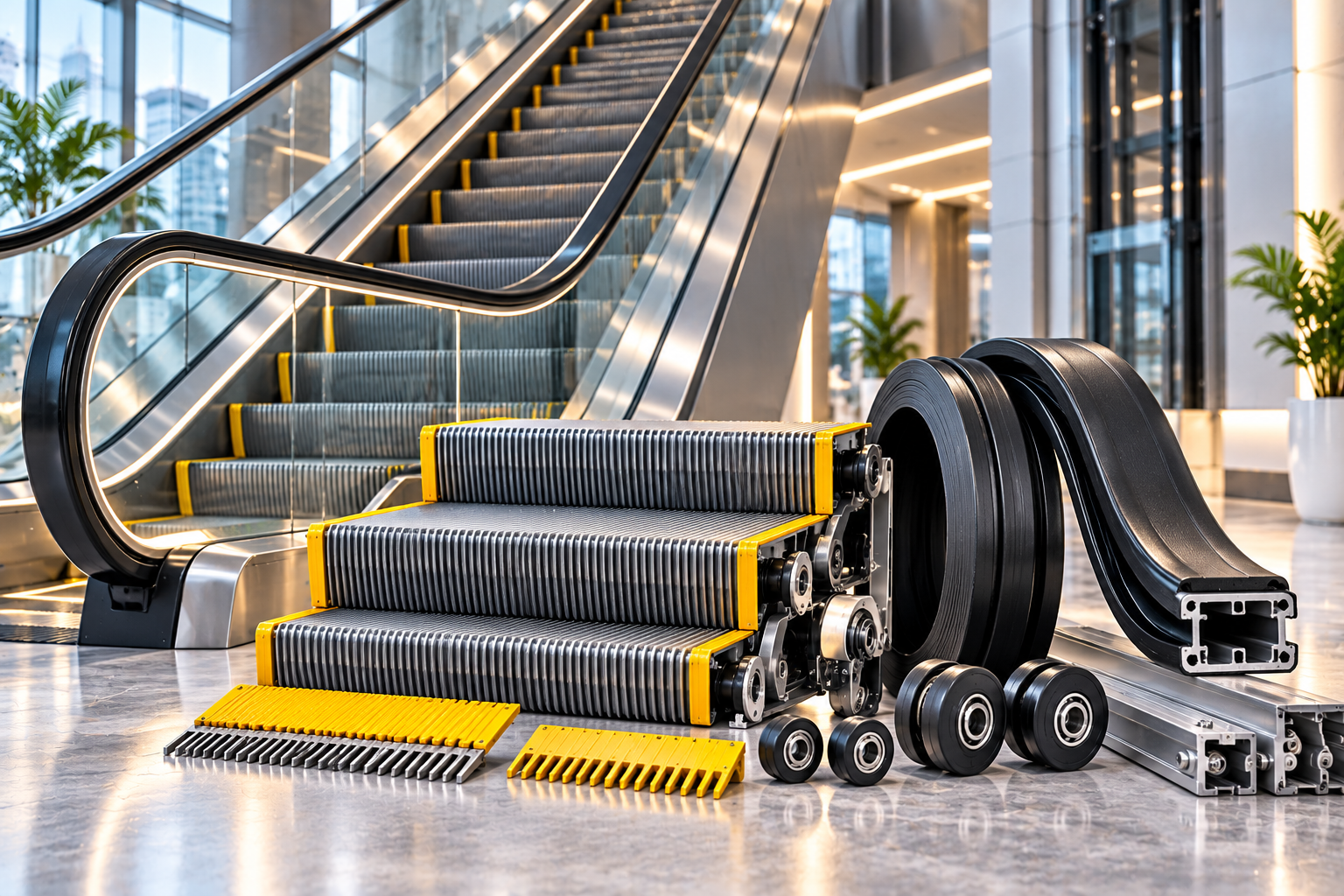 Escalator Steps & Handrails